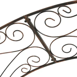 OUTSUNNY - Arche de jardin arche à rosiers style fer forgé dim. 120l x 30l x 226h cm métal époxy noir vieilli cuivré