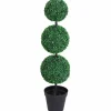 OUTSUNNY - Buis vert artificiel topiaire artificielle dim. Ø 30 x 112H cm