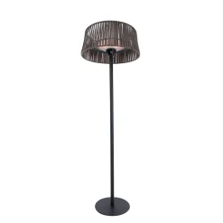 OUTTRADE - Chauffage halogène extérieur ARTIX CORDA 2100 en acier brun - D.60 cm