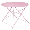 OZALIDE - Table de jardin pliante - 4 places - rose - bellagio
