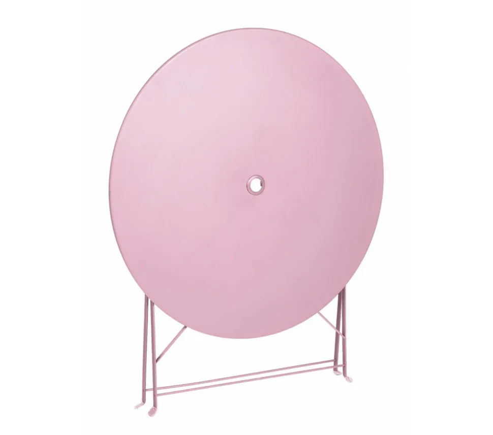 OZALIDE - Table de jardin pliante - 4 places - rose - bellagio