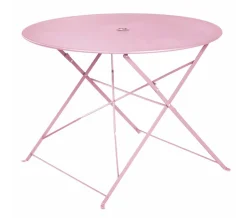 OZALIDE - Table de jardin pliante - 4 places - rose - bellagio