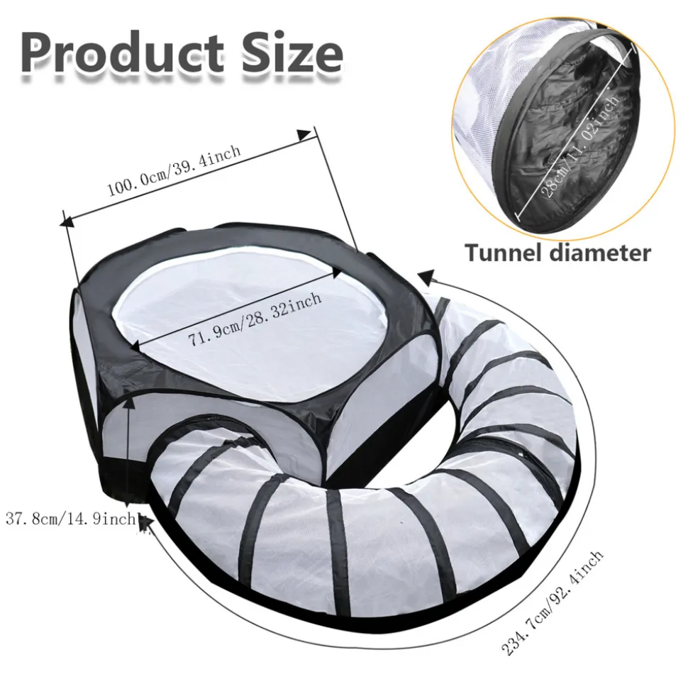 Parc pliable pour animaux de compagnie mcboson tente de jeu pour petits animaux