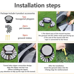 Parc pliable pour animaux de compagnie mcboson tente de jeu pour petits animaux