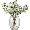 PARIS PRIX - Bouquet de fleurs artificielles en vase "floraison" 90cm blanc