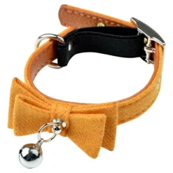 PARIS PRIX - Collier pour chat "anti etranglement" 27cm moutarde