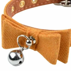 PARIS PRIX - Collier pour chat "anti etranglement" 27cm moutarde