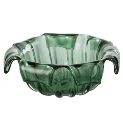 PARIS PRIX - Coupelle design en verre "retro" 28cm vert