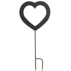 PARIS PRIX - Décoration de jardin "cœur" 71cm noir