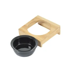 PARIS PRIX - Gamelle en céramique "support bambou" 14cm noir