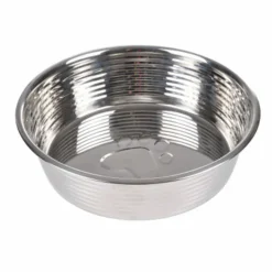 PARIS PRIX - Gamelle pour chien & chat "antidérapant" 21cm argent