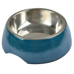 PARIS PRIX - Gamelle pour chien & chat "bol inox" 14cm emeraude
