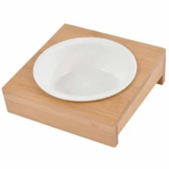 PARIS PRIX - Gamelle pour chien & chat "bambou" 14cm naturel