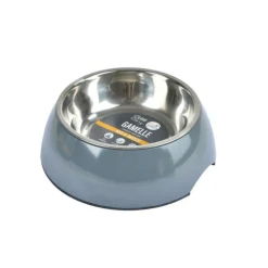 PARIS PRIX - Gamelle pour chien & chat "bol inox" 17cm anthracite