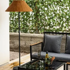 PARIS PRIX - Lampadaire d'extérieur "mabis" 150cm marron