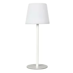 PARIS PRIX - Lampe à poser extérieur "rechargeable" 40cm blanc