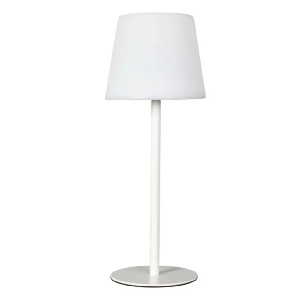 PARIS PRIX - Lampe à poser extérieur "rechargeable" 40cm blanc