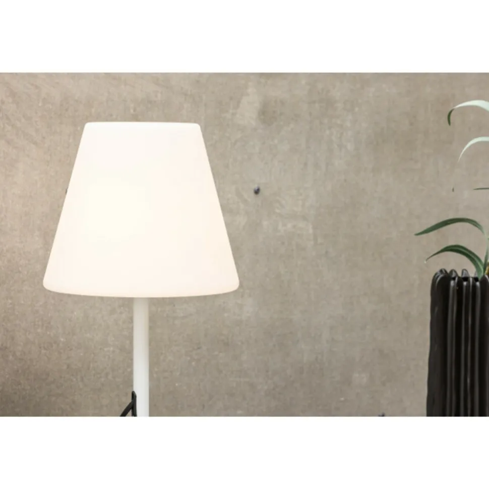 PARIS PRIX - Lampe à poser d'extérieur "moris" 52cm blanc