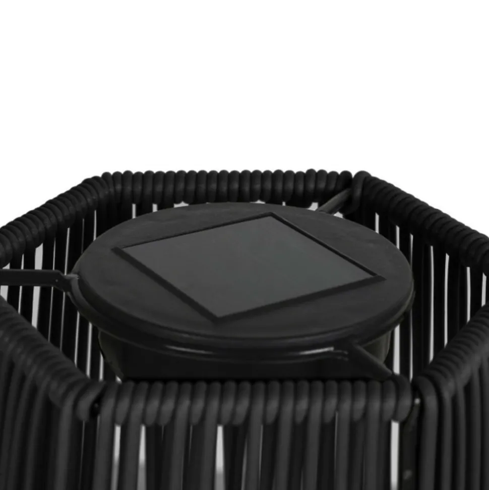 PARIS PRIX - Lampe à poser extérieur solaire "carmine" 40cm noir