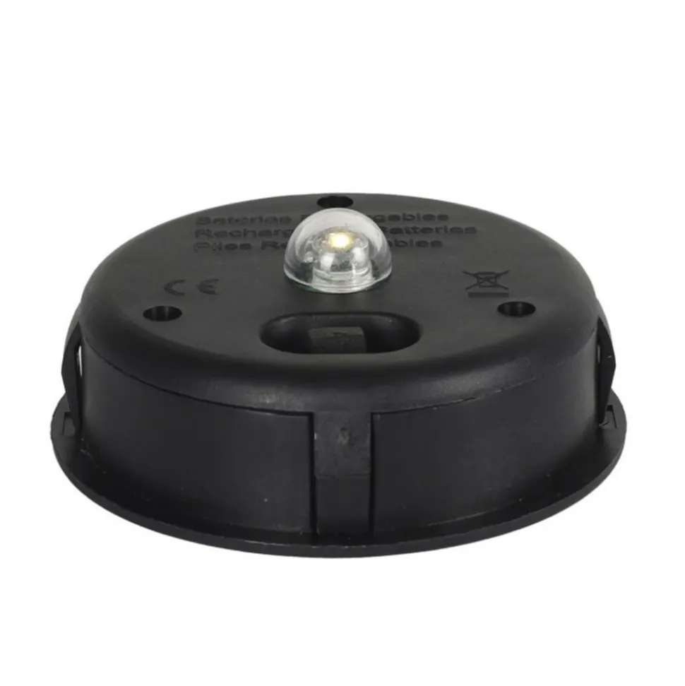 PARIS PRIX - Lampe à poser extérieur solaire "carmine" 40cm noir