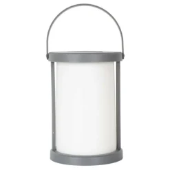 PARIS PRIX - Lampe solaire extérieur "clara" 18cm gris