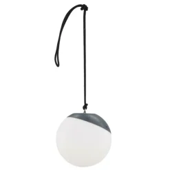 PARIS PRIX - Lampe suspension d'extérieur à led "doris" 20cm noir