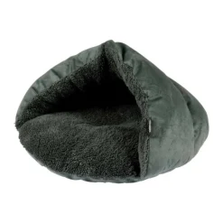 PARIS PRIX - Niche chausson pour chat "sweet cat" 45cm vert foncé