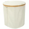 PARIS PRIX - Panier de rangement rond "cerclage" 38cm beige