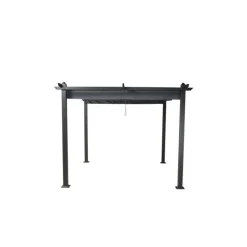 PARIS PRIX - Pergola avec toit "lazio" 295cm gris foncé