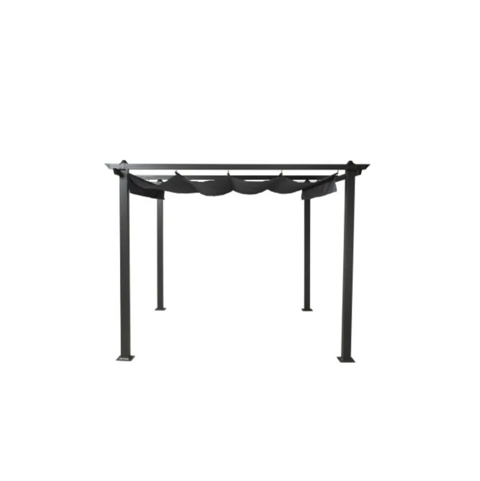 PARIS PRIX - Pergola avec toit "lazio" 295cm gris foncé
