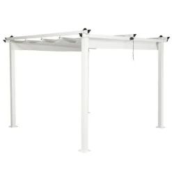PARIS PRIX - Pergola avec toit "lazio" 295cm blanc