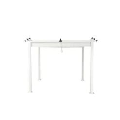 PARIS PRIX - Pergola avec toit "lazio" 295cm blanc