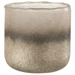 PARIS PRIX - Photophore design en verre "camille" 14cm rose