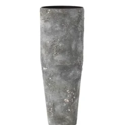 PARIS PRIX - Vase cylindrique en métal "effy" 70cm gris