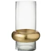 PARIS PRIX - Vase déco "bague cylindrique" 35cm transparent