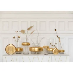 PARIS PRIX - Vase déco "bague cylindrique" 35cm transparent