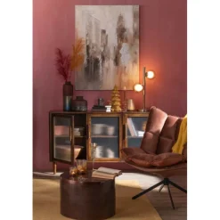 PARIS PRIX - Vase design en verre "ignacio" 42cm rose