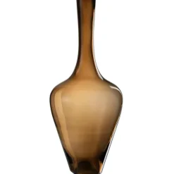 PARIS PRIX - Vase design en verre "joni" 70cm marron ambre