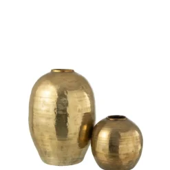 PARIS PRIX - Vase design en argile "arya" 28cm or