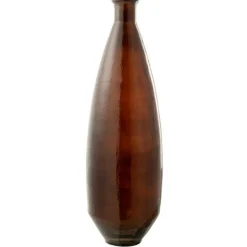 PARIS PRIX - Vase design en verre "cuiso" 81cm marron foncé