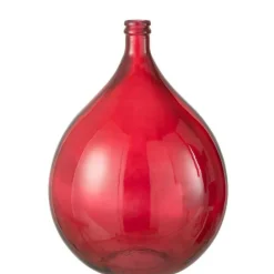 PARIS PRIX - Vase design en verre "penisola" 56cm rouge