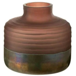 PARIS PRIX - Vase design en verre "ignacio" 22cm rose