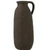 PARIS PRIX - Vase design en céramique "cruche" 35cm noir