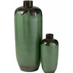 PARIS PRIX - Vase design en céramique "aline" 90cm vert