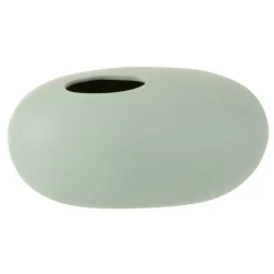 PARIS PRIX - Vase design "ovale céramique" 25cm vert pastel