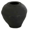 PARIS PRIX - Vase design "papier mâché" 45cm noir