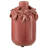 PARIS PRIX - Vase en céramique design "flora" 15cm rose