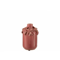 PARIS PRIX - Vase en céramique design "flora" 15cm rose