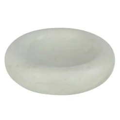 PARIS PRIX - Vide-poche en marbre "puglia" 25cm blanc