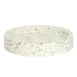 PARIS PRIX - Vide-poche en ciment "terrazzo" 12m blanc